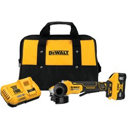 Factory Refurbished Dewalt 20V MAX* XR® Brushless Cordless 4-1/2 - 5 in. Switch Small Angle Grinder with POWER DETECT™ Tool Technology Kit DCG415W1