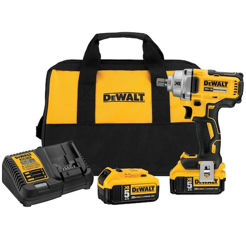 DeWalt 20V MAX* XR® 1/2 in. Mid-Range Cordless Impact Wrench with Detent Pin Anvil Kit DCF892P2