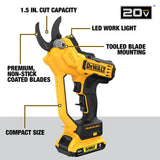 Factory Refurbished Dewalt 20V MAX* 1-1/2-in. Cordless Pruner Kit DCPR320D1