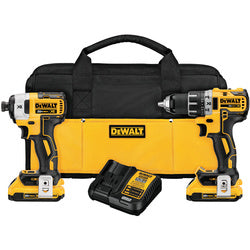DeWalt 20V MAX* XR® Lithium Ion Brushless Compact Drill / Driver & Impact Driver Combo Kit DCK283D2