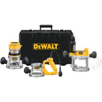 Factory Refurbished DeWalt 2-1/4 HP (maximum motor HP) Three Base Router Kit DW618B3E