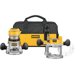 Factory Refurbished DeWalt 1-3/4 HP (maximum motor HP) Fixed Base / Plunge Router Combo Kit DW616PK