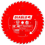 Diablo 10 in. x 40 Tooth General Purpose Saw Blade D1040X