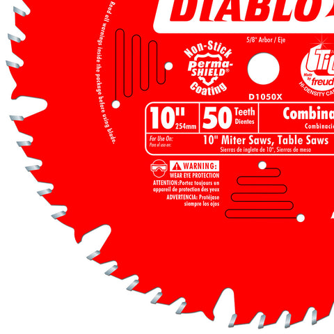 Diablo 10 in. x 50 Tooth Combination Saw Blade D1050X