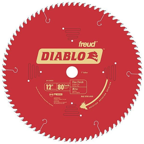 Diablo 12 in. x 80 Tooth Fine Finish Saw Blade D1280X
