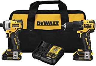 Factory Refurbished DeWalt ATOMIC 20V MAX* Brushless Cordless 1/2 in. Hammer Drill/Driver and 1/4 in. Impact Driver KIT DCK279C2