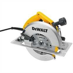 Factory Refurbished DeWalt 8-1/4" (210mm) Circular Saw with Rear Pivot Depth of Cut Adjustment and Electric Brake DW384